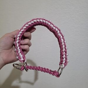 Pink and White Dog Collar